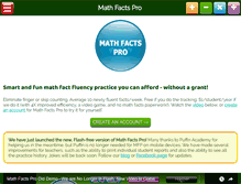Tablet Screenshot of mathfactspro.com